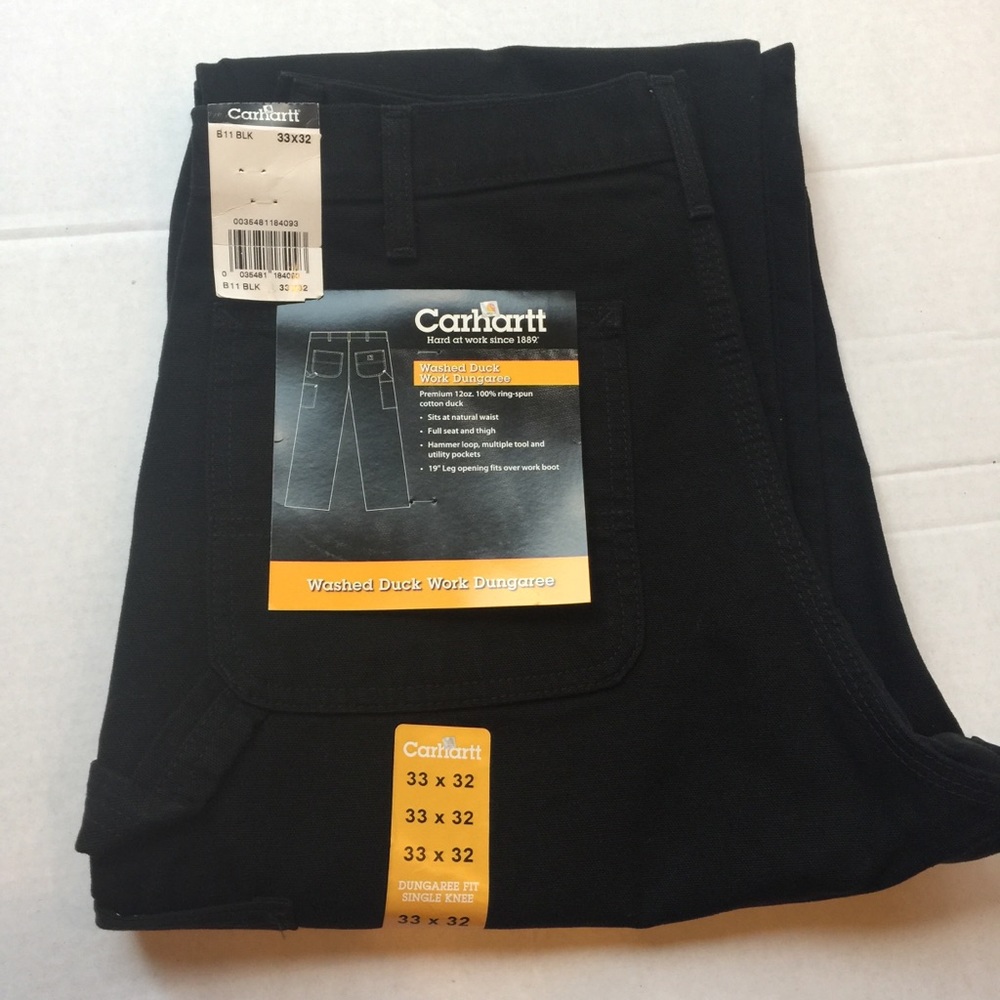 NWT Carhartt Duck Work Dungaree 33x32 work pant